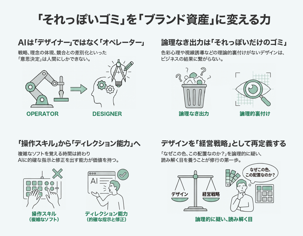 「それっぽいゴミ」を「ブランド資産」に変える力の図解